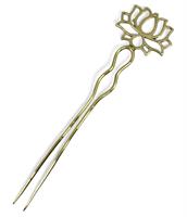 Hairpin - Guld lotus (4 pack)