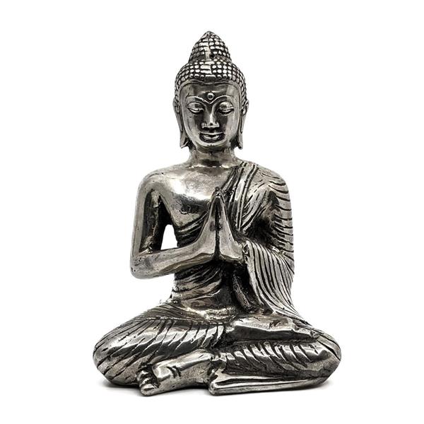 Brons - Silver Buddha namaste 13cm (2 pack)
