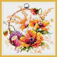 Diamond Painting, Blomsterring H230 36,4*36,4cm FPK