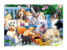 Puslespill Dogs in the Garden, 1000 brikker