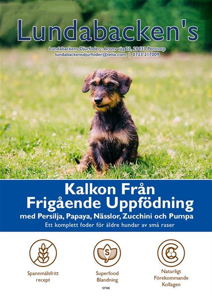 SF65 Senior Hund Liten ras Kalkon Frigående 2kg