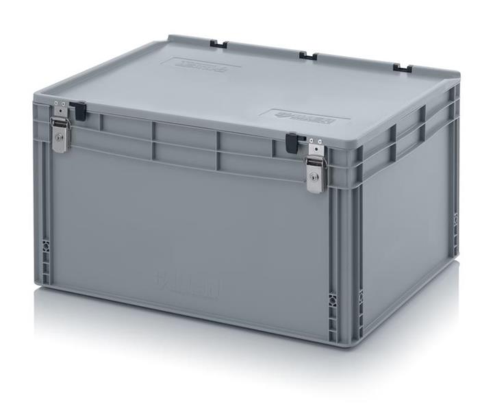 Eurobox koffertbox 800x600x435mm 172 ltr m/lås grå