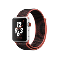 Apple Watch Sport Loop 42 mm - Sort-Rosa