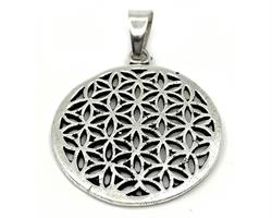 Halsband - Silver brons Flower of Life (4 pack)