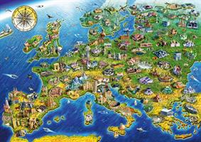 Puslespill European Landmarks, 1000 brikker