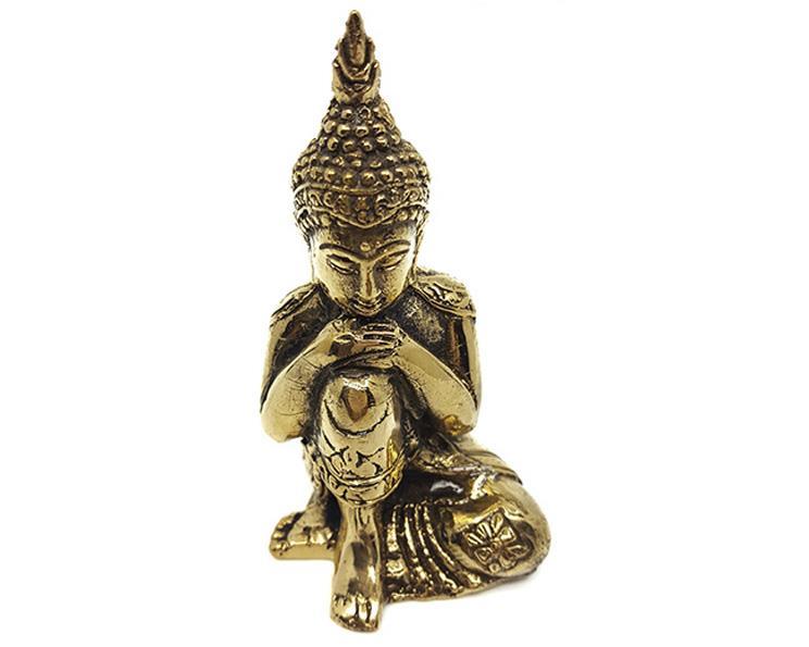 Brons - Buddha guld 10cm  (2 pack)