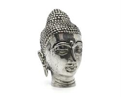 Brons - Silver Buddha ansikte 9,5cm (2 pack)