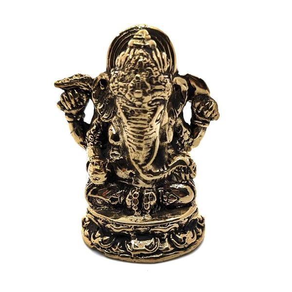 Brons - Ganesha guld mini 6cm (6 pack)