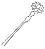 Hairpin - Silver lotus (4 pack)