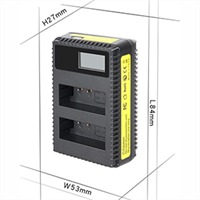 Dobbeltlader for Canon LP-E10 batterier m/disp