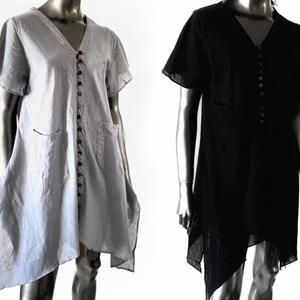 Klänning - Knappar & fickor mix (4 pack)