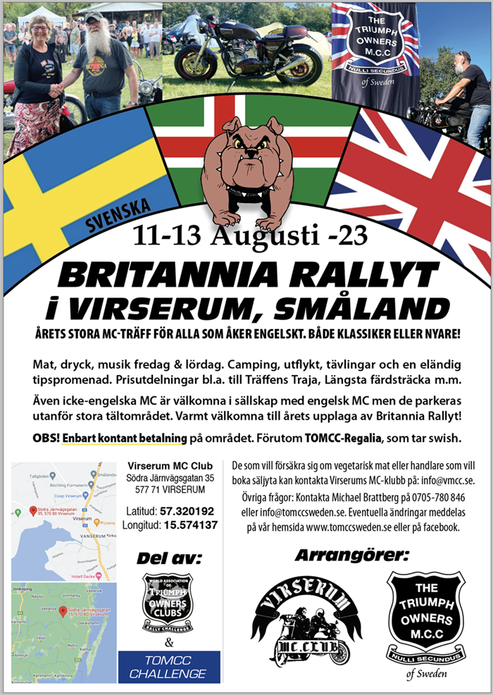 Britannia Rally 2023 i Virserum