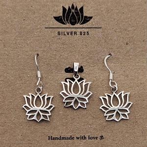 925 Silver - Set lotus (2 pack)