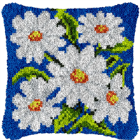 Ryepute, Hvite blomster 43*43cm (BZ320)