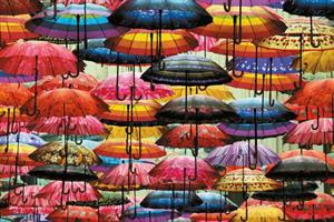 Puslespill Colorful Umbrellas, 1000 brikker