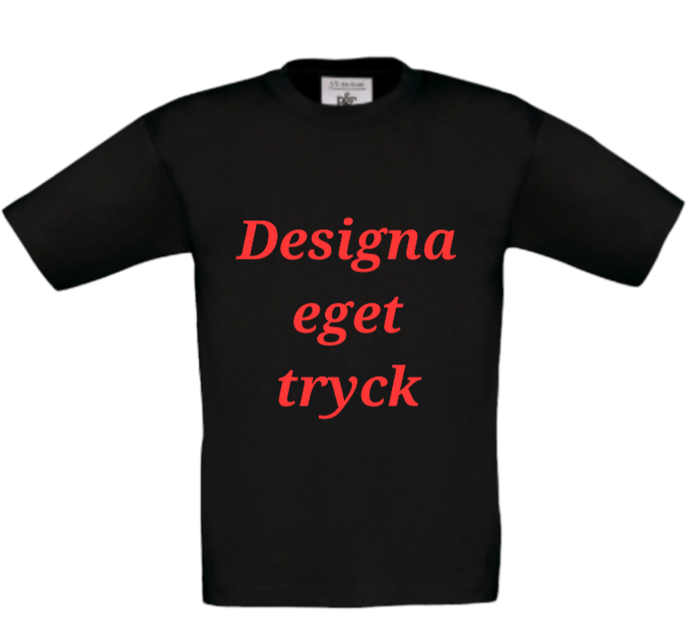 B&C barn t-shirt med tryck 110/116