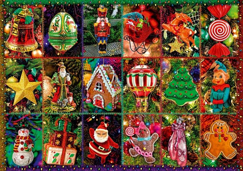 Puslespill Festive Ornaments, 1000 brikker