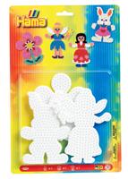 Hama brett - 3stk Prinsesse Hare Blomst Midi