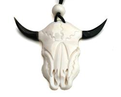 Halsband - Buffel skalle i ben (6 pack)