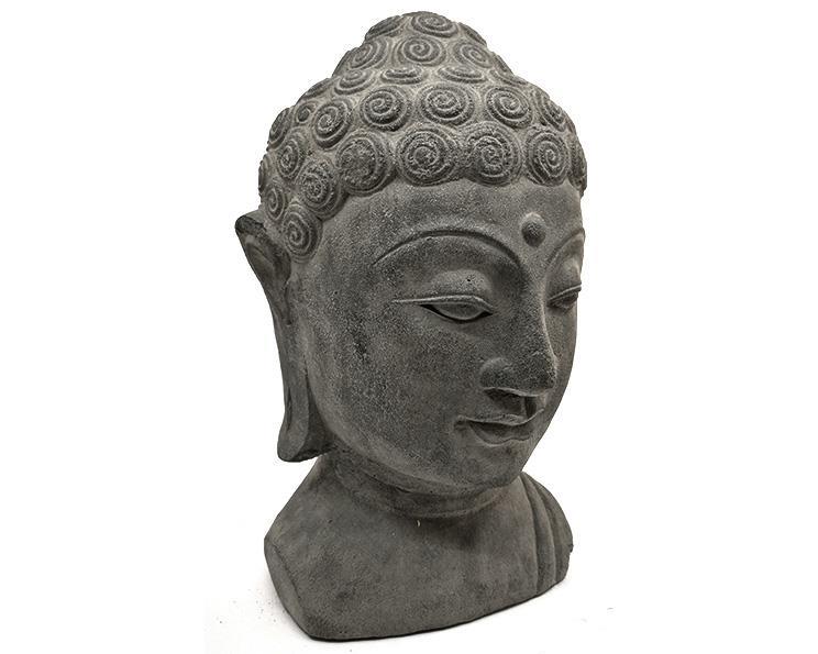 Buddha head - Grå 30cm (2 pack)