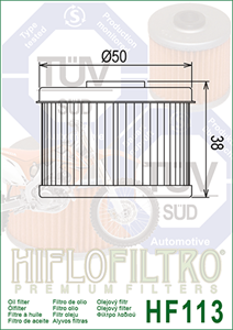 HIFLOFILTRO OIL FILTER HONDA ATV & MC