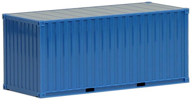 20 ft container korrugert (blå)