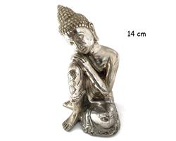 Brons - Silver dream Buddha 14cm (2 pack)