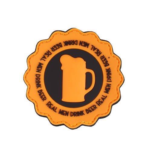 101 Inc. - 3D Patch - Real Men Drink Beer - Orange