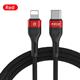 PZOZ 20W Fast Charging USB-C to lightn kabel - Rød