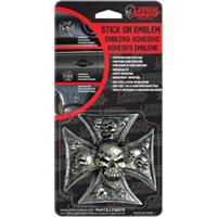 LETHAL THREAT EMBLEM IRON CROSS SKULLS