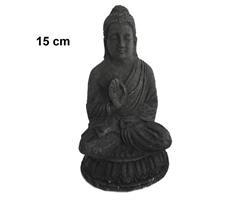 Buddha - Lotus svart 15cm (6 pack)