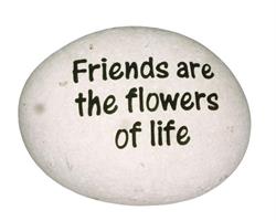 Vit sten - Friends are the flowers of life (6p)