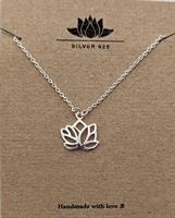 925 Silver - Halsband lotus (2 pack)