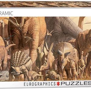 Puslespill Panorama Dinosaurer, 1000 brikker