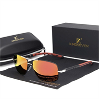 Solbrille Polarized UV400 - Silver Red