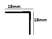  1-714 L-list 18mm X 18mm Solid EPDMgummi