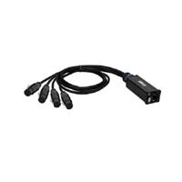 Audio & DMX Adapter 3-pole XLR female x Cat.6a.