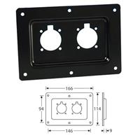 Kontaktpanel 2 x 8-pin speakon.