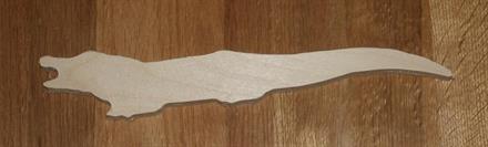 KROKODILLE av 12mm kryssfiner, 30cm, UPUSSET