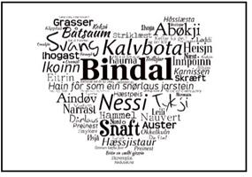 Dialektplakat Bindal i mitt hjerte 