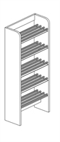Hylte - Skohylla golv 60x32x170cm