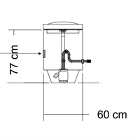 Pumping station for "gray waters" (without back valve)