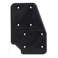 Castor Plate polyam black righ.