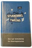 "Studiebibel for tweens" - Blå/grå kunstskinn