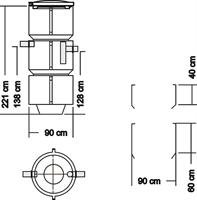 Saostuskaivo 600-800 l (tuloviem. kork 1,1-1,35 m) , 