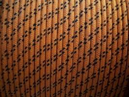 Elkabel tygomspunnen 2,5kv Orange/svart