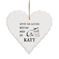 Hjärta "Livet är alltid bättre med en Katt