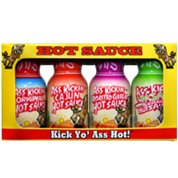 Ass Kickin Hot sauces shots 4-pack