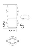 Kokoomakaivo 1/1 kork 1,07m, halk 0,40 m