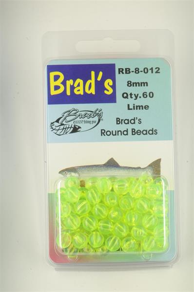 Brad`s Round Beads 8mm 60st Lime